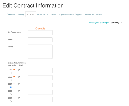 Edit Contract Info